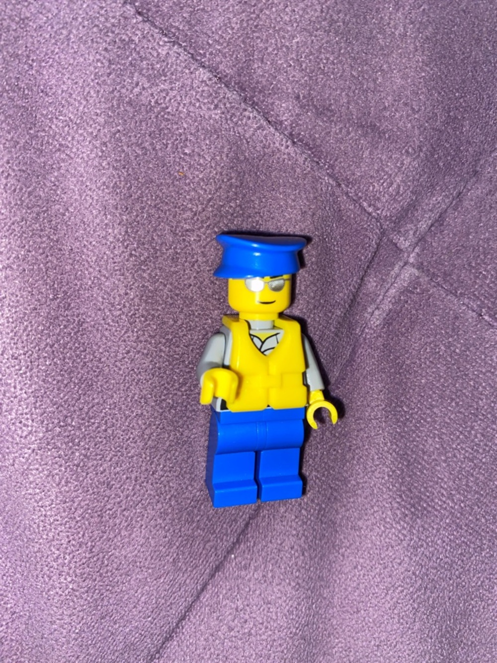 Lego Blue Yellow Minifigure with Cap